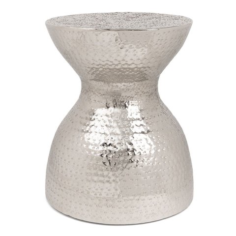 Mesa de Apoio Decorativa em Metal Prata 40cm 22202 Mart