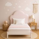 Ver imagem 1 de Cabeceira Modulada Nuvem Estofada Painel Infantil para Berço Rosa