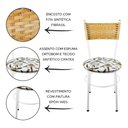 Ver imagem 2 de 2 Cadeiras Brancas para Cozinha Viena Palha:Floral Orquídea