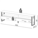 Ver imagem 4 de Rack Para TV Até 65 Pol. Estilo Industrial 2 Gavetas F43 Freijó/Preto Fosco - Pradel