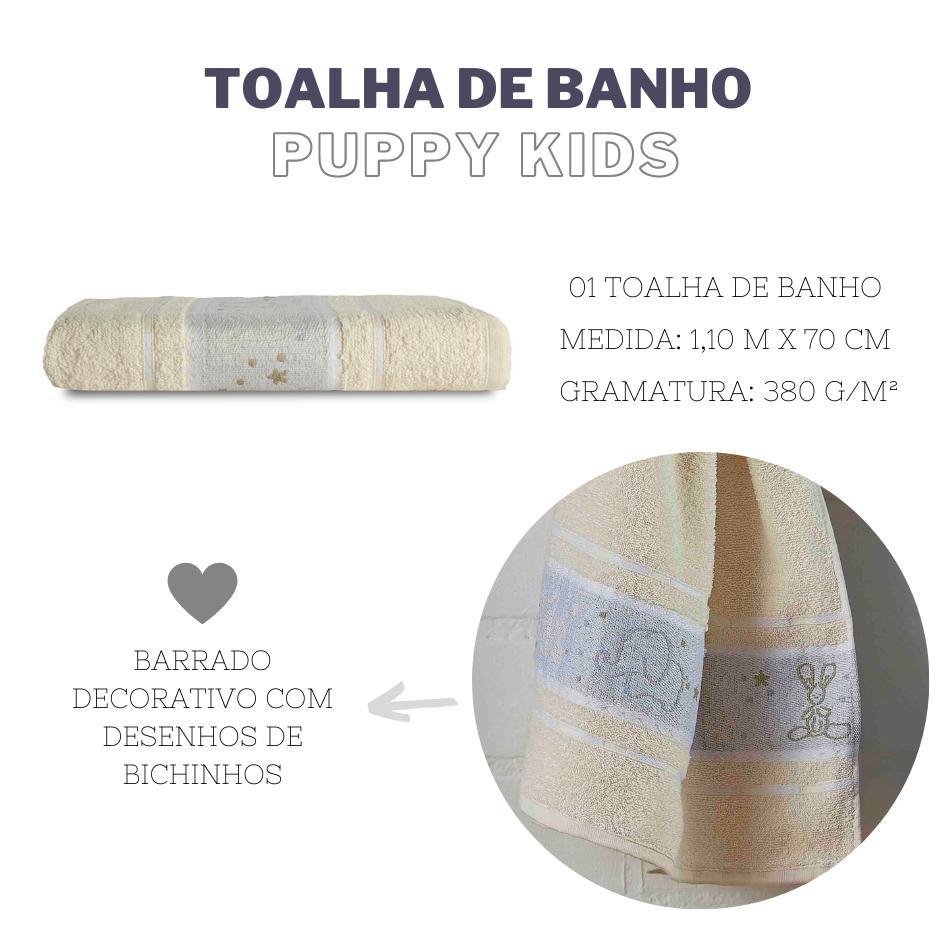 Toalha De Banho Avulsa Infantil Puppy Kids Nude 100% Algodão - 2