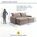 Ver imagem 3 de Sofá Cama Reclinável sem Caixa 220cm Sevilha
