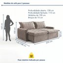 Ver imagem 3 de Sofá Cama Reclinável sem Caixa 220cm Sevilha