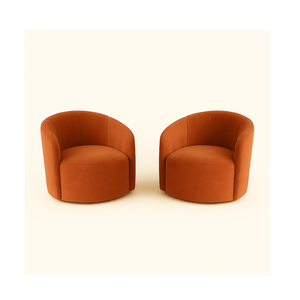 Kit 02 Poltronas Curva Orgânica Nature Gaia Suede - Montanaris Decor