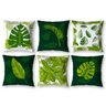 Kit 6 Capa de Almofada 40cm X 40cm Decorativas Estampadas Digital Coloridas Sala Sofá Quarto Folhas - 1