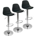 Ver imagem 1 de Kit 3 Banquetas Joly Luisa Eames Saarinen Base Giratória Cromada - Preta