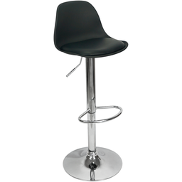 Kit 3 Banquetas Joly Luisa Eames Saarinen Base Giratória Cromada - Preta - 2