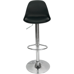 Kit 3 Banquetas Joly Luisa Eames Saarinen Base Giratória Cromada - Preta - 3