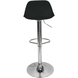 Kit 3 Banquetas Joly Luisa Eames Saarinen Base Giratória Cromada - Preta - 5