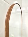 Ver imagem 2 de Espelho Orgânico com Alça de Couro Sintético com 45x70 Decoração Banheiro Sala:caramelo