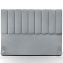 Ver imagem 2 de Kit Cabeceira Cama Box Casal King 195cm com Calçadeira Baú Dália W01 Suede Cinza - Lyam Lyam Decor