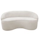 Ver imagem 7 de Sofá Curvo Montserrat 210cm 03 Lugares Bouclê Off White - Casaepoltrona