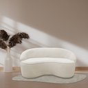 Ver imagem 2 de Sofá Curvo Montserrat 210cm 03 Lugares Bouclê Off White - Casaepoltrona