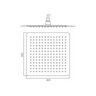 Kit Ducha 30 cm quadrada braço de teto 10 cm Aquablade VADO - 2