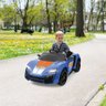 Carro Elétrico Rádio Controle R/c Ride On Hot Wheels Azul 12v Multikids - Br1383out [reembalado] Br1 - 7