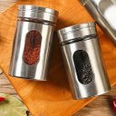 Ver imagem 4 de Kit 2 Porta Temperos Condimentos Aço Inox com Visor De Vidro