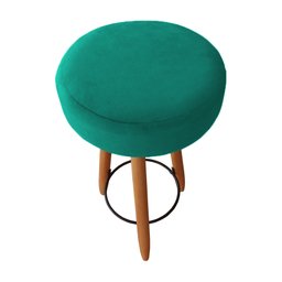 Kit Duas Banqueta Alta para Área Gourmet Balcão Pés Palito Verde Aguá Dimazza Móveis - Água - 3