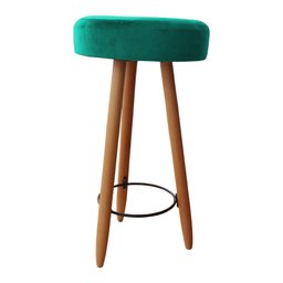 Kit Duas Banqueta Alta para Área Gourmet Balcão Pés Palito Verde Aguá Dimazza Móveis - Água - 2