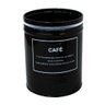 Pote para Café em Metal Preto Redondo 1,65L - Casambiente - 4