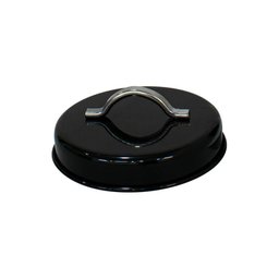 Pote para Café em Metal Preto Redondo 1,65L - Casambiente - 5