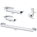Ver imagem 2 de Suporte Kit de Acessórios para Banheiro 4 Peças Cromado