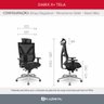 Cadeira Darix X+ Slider Braços 3d Pu Plaxmetal Nacional Nr-17 - 5