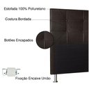 Ver imagem 2 de Cabeceira Queen 1,60m Roma Suede Marrom - Pallazio