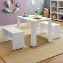 Ver imagem 2 de Mesa Infantil com Dois Banquinhos para Crianças 100% Mdf Woodcore Único