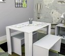 Ver imagem 1 de Mesa Infantil com Dois Banquinhos para Crianças 100% Mdf Woodcore Único