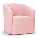 Ver imagem 1 de Poltrona Stella Max Suede Base Giratória - D'Rossi Cor Rosa Bebê