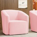 Ver imagem 4 de Poltrona Stella Max Suede Base Giratória - D'Rossi Cor Rosa Bebê