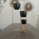 Ver imagem 2 de Cachepô Vaso Decorativo Planta Triplo Articulado Home&Co Metal 56x24x34cm Preto