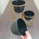 Ver imagem 7 de Cachepô Vaso Decorativo Planta Triplo Articulado Home&Co Metal 56x24x34cm Preto