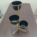 Ver imagem 4 de Cachepô Vaso Decorativo Planta Triplo Articulado Home&Co Metal 56x24x34cm Preto