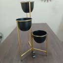 Ver imagem 3 de Cachepô Vaso Decorativo Planta Triplo Articulado Home&Co Metal 56x24x34cm Preto