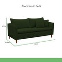 Ver imagem 5 de Sofá Living Kassia 2 Lugares 1,54m Veludo Cores Lansofbr Cores Cinza