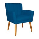 Ver imagem 2 de Poltrona Decorativa Cecília Suede 01 Lugar Azul Royal