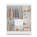 Ver imagem 6 de Conjunto de Guarda Roupa Branco e Cômoda Branco Rosa para Quarto