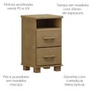 Ver imagem 4 de Mesa de Cabeceira 2 Gav Madeira Maciça 44 Cm 2249 Freijo Milani Store