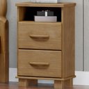 Ver imagem 2 de Mesa de Cabeceira 2 Gav Madeira Maciça 44 Cm 2249 Freijo Milani Store