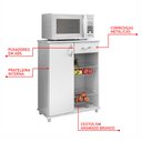 Ver imagem 3 de Fruteira Belize New 1 Porta e 1 Gaveta e Cestos Aramados Notável - Branco