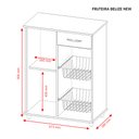 Ver imagem 5 de Fruteira Belize New 1 Porta e 1 Gaveta e Cestos Aramados Notável - Branco