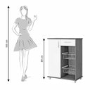 Ver imagem 4 de Fruteira Belize New 1 Porta e 1 Gaveta e Cestos Aramados Notável - Branco