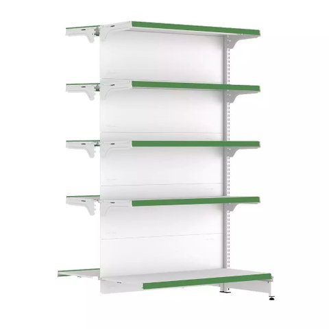 Gondola Centro 170 Fit Continuação Branco 10 Bandeja Pe Verde