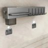 Suporte Organizador Utensílios Cozinha 10 Ganchos Espaço Maximizado Prático Resistente Cinza Organiz - 2