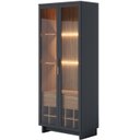 Ver imagem 7 de Cristaleira 2 Portas 1 Gaveta Guanabara Preto Noce Milano CLB