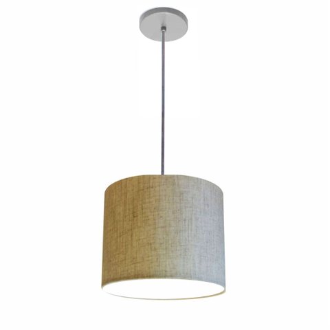 Lustre Luminária Pendente Vivare Free Lux Pe-4106cz Cúpula em Tecido 20x25cm