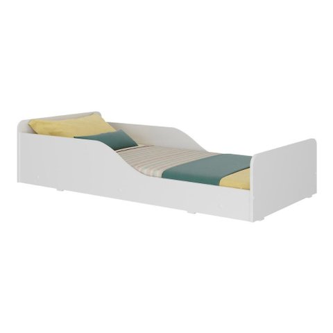 Cama Infantil Montessoriana para Colchão 70x150cm 100% Mdf Suspiro Multimóveis Bb2379 Branco