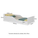 Ver imagem 2 de Cama Infantil Montessoriana para Colchão 70x150cm 100% Mdf Suspiro Multimóveis Bb2379 Branco