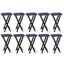 Ver imagem 1 de Kit 10 Mesas Bistrô Dobrável Madeira Padrão Preto - Tarimatã